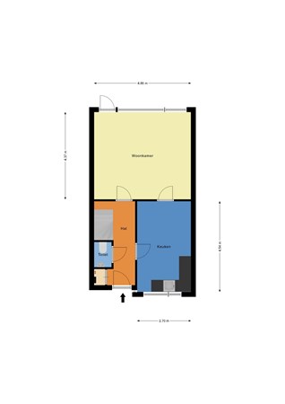 Floorplan - Galileistraat 20, 3112 PE Schiedam